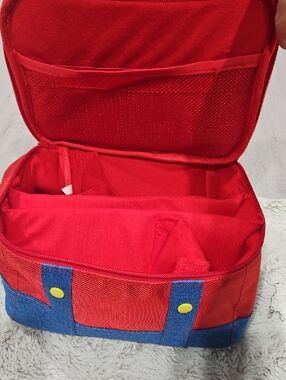 SHEIN Red and Blue Compact Travel Storage Case